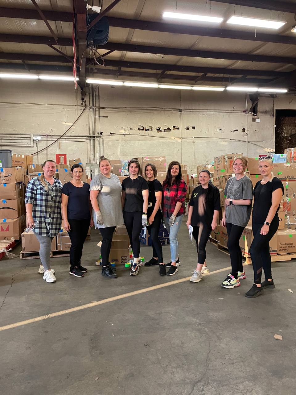 Sorting goods in the warehouse in May 2022