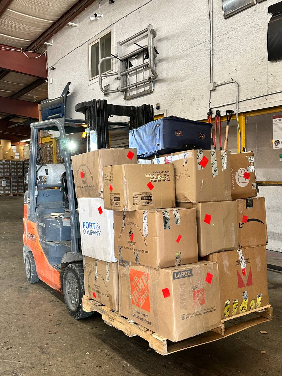 Sorting and loading the container. October 2022
